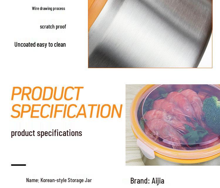 304 Stainless Steel Sealed Lunch Box & Fresh-Keeping Jar for Food Storage and Instant Noodles