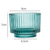Modern Nordic Glass Candle Holder Vertical Stripe Transparent Candle Cup for Centerpieces Table Decoration for Wedding Birthday