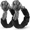 2 Pack Green Soft Shackle 57,000 LBS Breaking Strength 1/2 Inch X 22 Inch With Protective Sleeve For Off-Road Sailing Trucks 4X4 UTV Synthetic Road