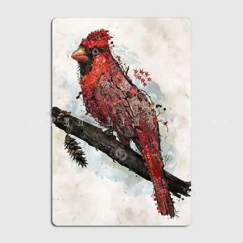 Northern Cardinal Metal Sign Club Party Living Room Custom Poster Tin Sign Posters
