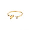 Tiny Initial Letter Rings For Women Stainless Steel A-Z Letters Adjustable Ring Female Christmas Aesthetic Jewelry