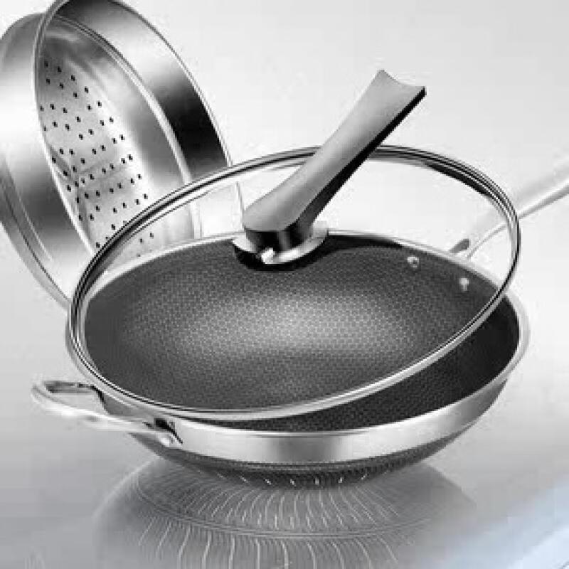 40cm Deep Stone Non-stick Wok with Lid