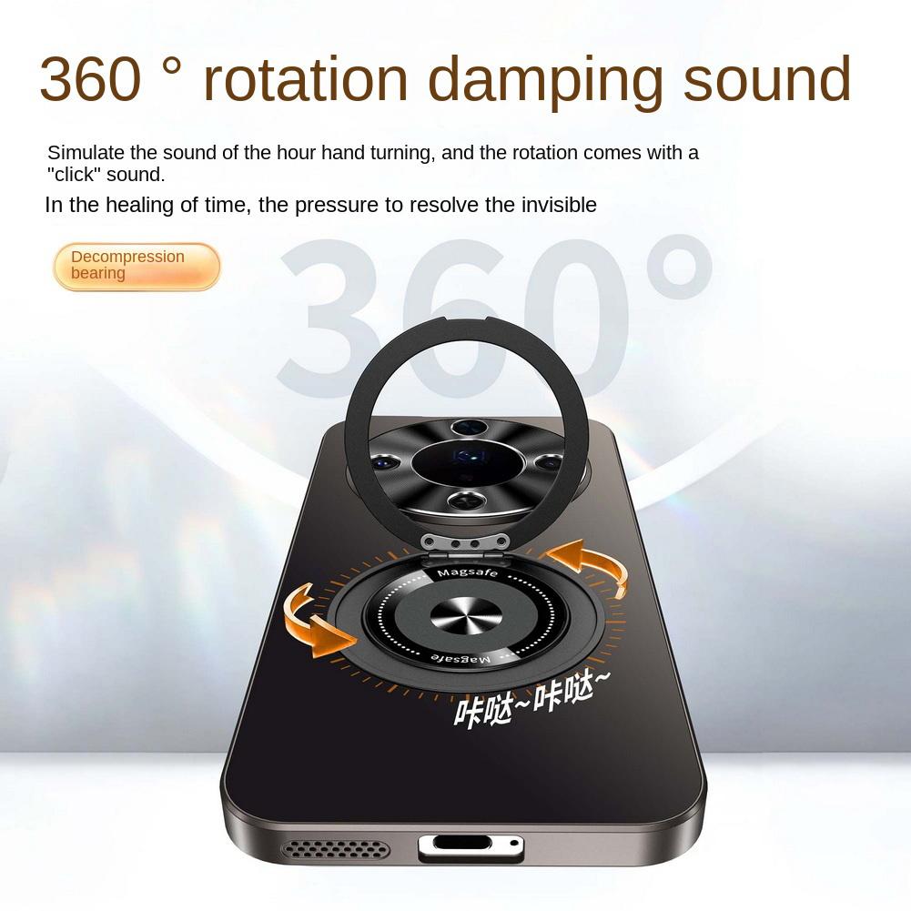 Invisible Metal Rotating Magnetic Mount Case For Honor X80 Pro Max X70 Honor Magic 8 Lite 7 Pro 6 X9D X9C Full Lens Cover