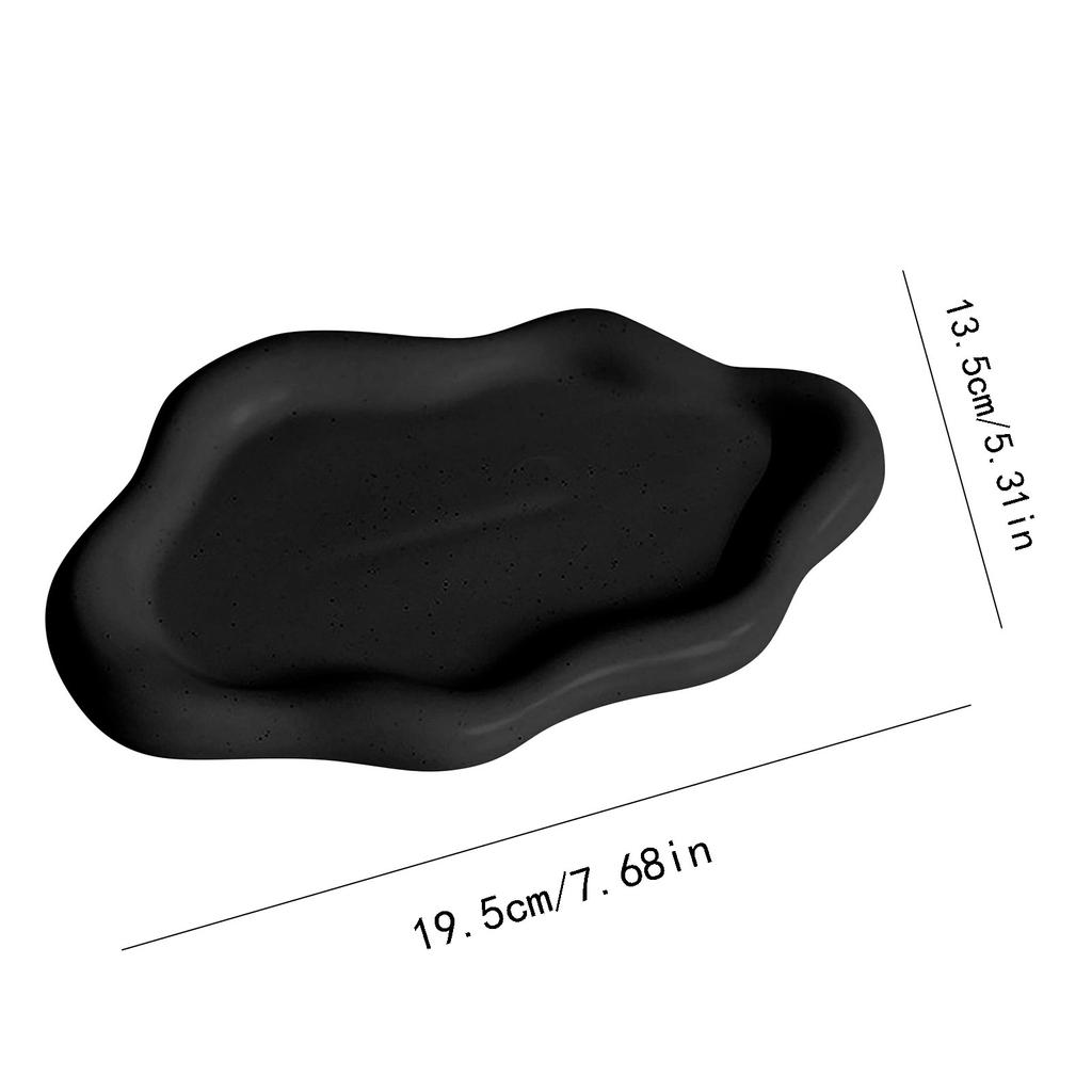 INS Style Cloud Shape Jewelry Dish for Ladies Jewelry Tray Ceramic Plate Exquisite Ornaments Trinket Tray Dish for Birthday Gift