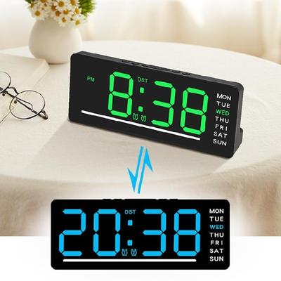 LED Clock Integrating Time Temperature And Date Display For Living Room Decoration USB Desktop Alarm Clock