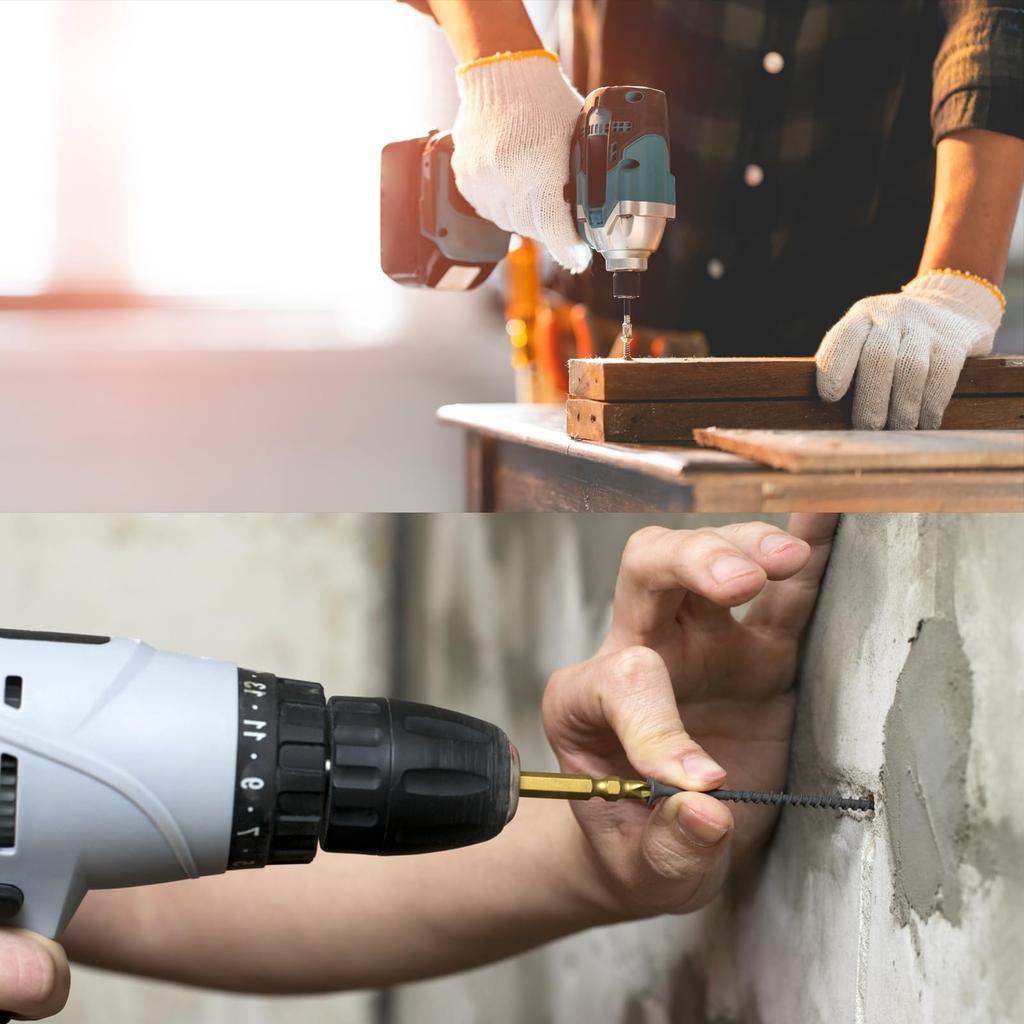 Uxcell Screwdriver Bit PH2 S2 Hex Magnetic Slotted Phillips Hex Torx Power Drill Bits 16-Piece Set, SL3/4/5/6, H3/4/5/6, (4/4.5/5.0/6.0), Steel, 1/4"