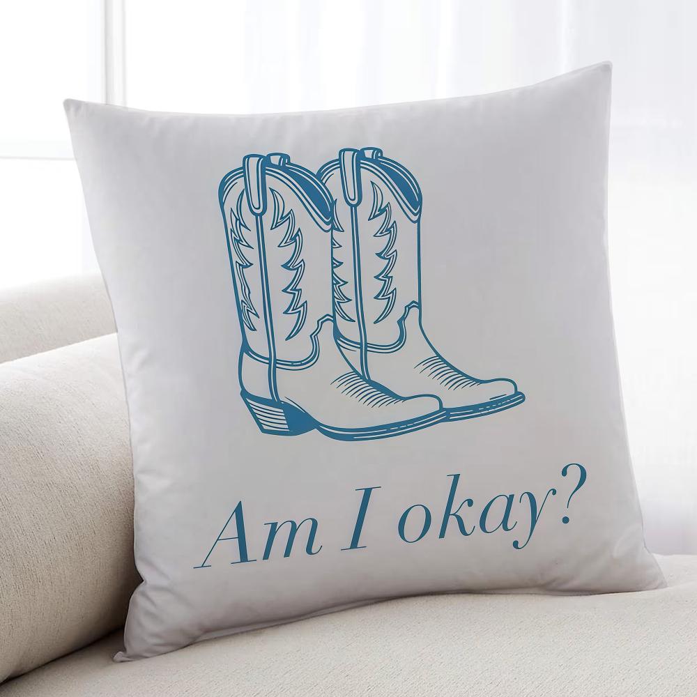 Singer M-Megan M-Moroney Am I Okay cushion cover Home Bedding Sofa living Room pillowcase Simple Soft Skin Cushion Cover