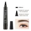 Waterproof 4 Point Liquid Eyebrow Pencil with 3D Long Lasting Eye Brow Brush - Natural Microblade Makeup Tools