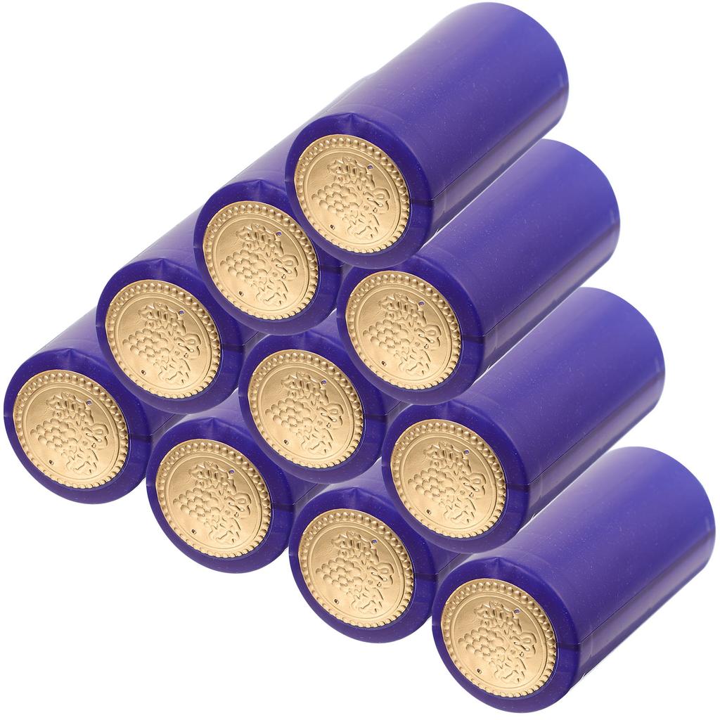 50 Pcs Red Bottle Shrink Film Bottles Caps Heat Capsules for Plastic Wraps