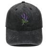 Lavendel lila Blume bestickte Baseballkappe gewaschen Retro Herren und Damen lässig vielseitig Outdoor Sonnenschutzkappe