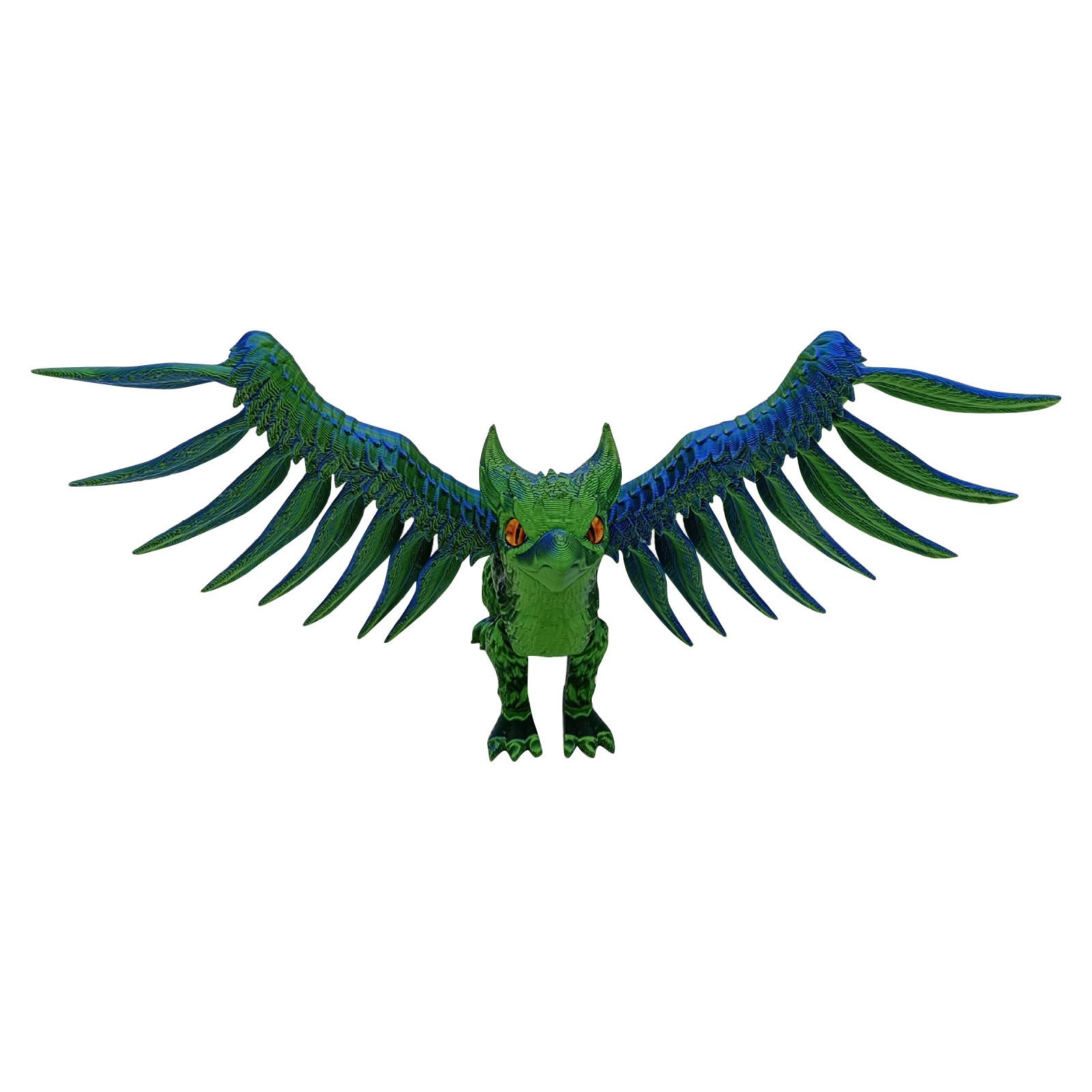 

3D-печатные подвижные магические животные, 3D-печать, магические животные, подходящие для украшения дома, праздничные подарки для взрослых и предметы коллекционирования, магические животные One Size зелёный