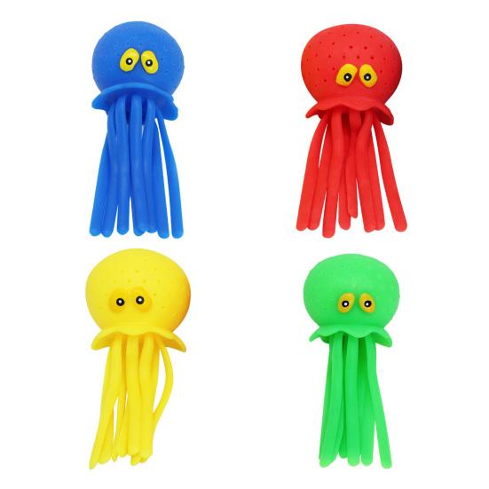 1/2/3/4 ks Vodu absorbující chobotnice Mačkací hračka pro úlevu od stresu Letní venkovní pláž Plavecký bazén Stříkací chobotnice Fidget hračka
