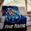 Custom Name Fc Porto Crest Design Throw Blanket - Perfect for Couch, Bed, Office, and outdoor Travel - Ideal Gift for Christmas & Holidays