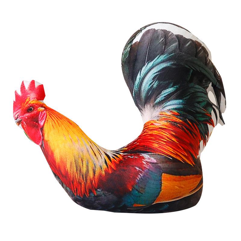 Wild Animal Plush Toy: Rooster, Hen, Duck, Goose Cushion Pillow - Children's Birthday Gift
