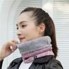 Sciarpa a collo in maglia tinta unita per uomo e donna Unisex Fodera in pile Autunno Inverno Sciarpe calde per il collo Spessa Bufanda Sciarpa-maschera Anello Sciarpa