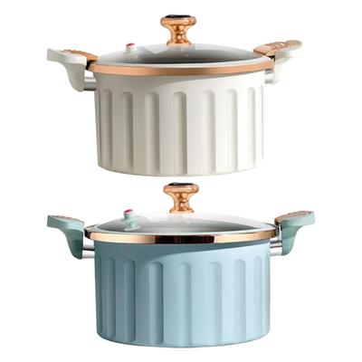 Glazen Kookpot Melksaus Hotpot 8L Glazen Noedelkom met Deksel Kookgerei