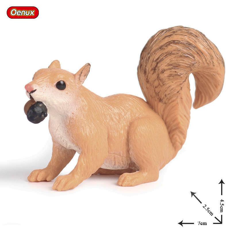 Oenux Simulation Wild Muroid Animal Squirre Mouse Sugar Glider lMarmot Rat Chinchilla Model Action Figures Lovely PVC Kids Toy