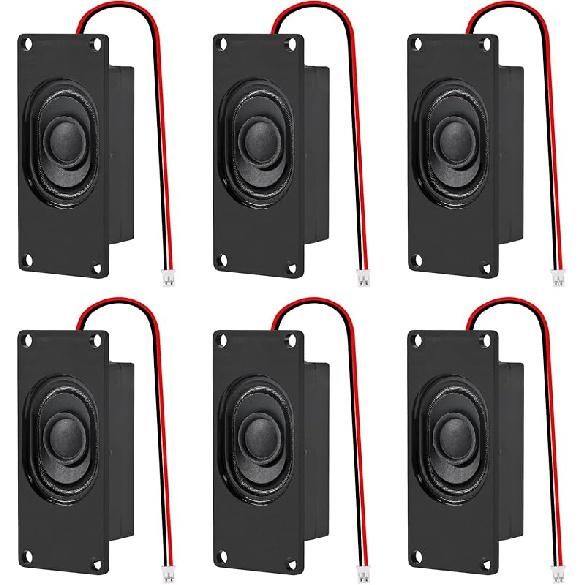 6pcs 3 Watt 8 Ohm Mini Speaker 8ohm 3w Loudspeaker Full-Range Cavity Micro Speakers with Separating Interface 3.3V 5V for Small Electronic Projects