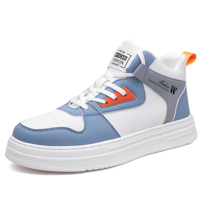 

Мужские кроссовки с высоким верхом, кожаные кроссовки, модные универсальные повседневные кроссовки, мужские белые кроссовки 45