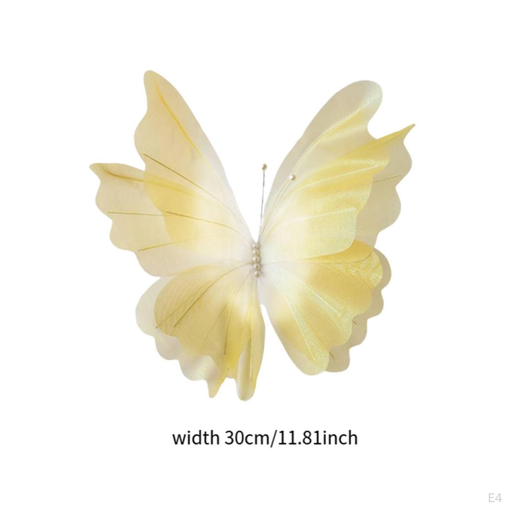 Yarn Artificial Butterfly Decoration 3D Hanging Wall Photo Props for Aisle