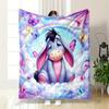 1 Stück Winnie Puuh Esel Aufgedeckte Decke - Ultra Weich & Gemütlich Geschenk für Mama und Tochter, Leicht für Bett, Sofa & Reisen