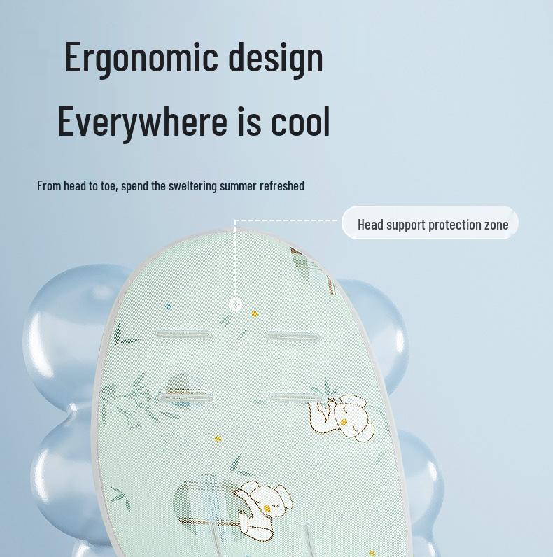 Runde Y T6 Universelle Eis-Seide Rattan Kinderwagen-Sitzauflage - Atmungsaktiv und Kühl für den Sommer