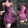 Burning skirt hot-selling sexy pajamas women's lace pajamas suspender short skirt bow mesh micro-transparent chest pad