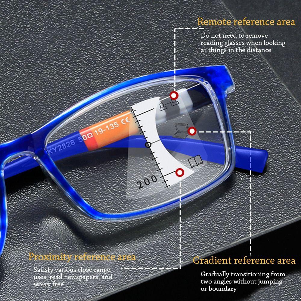 Progressive Multi-Focus Reading Glasses For Men Women Anti-blue Light Near Far Presbyopia Eyeglasses Prescription Eyewear