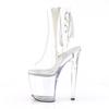 2025 new summer women's fish mouth knight boots low tube hollow super high heel fashion adhesive bottom full transparent one size fashion boots