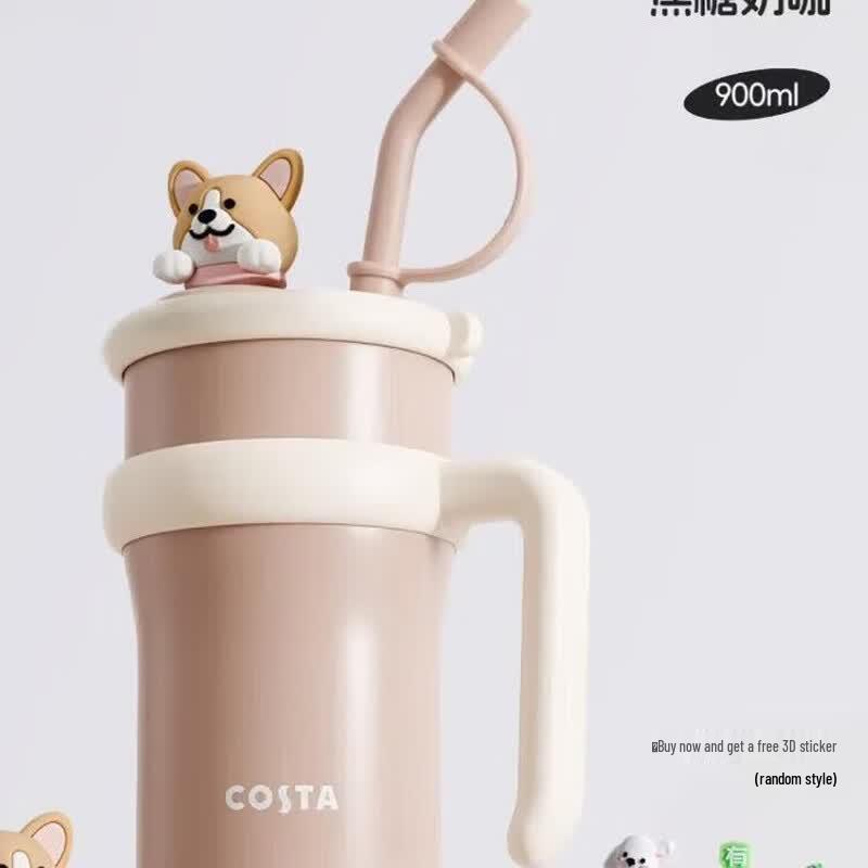 Costa 900ml Stainless Steel Straw Tumbler