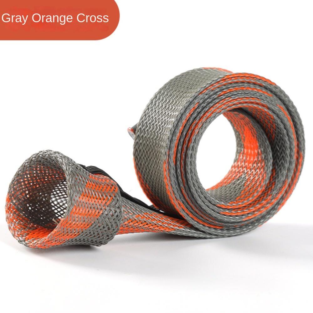 Colorful Pole Sock Braided Mesh Protector Telescopic Spinning Rod Sleeve  Fishing Rod Accessories