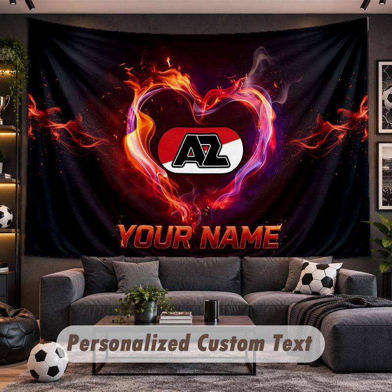 Wall Hanging Tapestry Custom NameAZ Alkmaar Pattern Personalized Printed Fabric Wall Decor