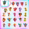 50 Flower Fairy Elf Stickers New Creative Angel Wings Little Fairy Girl Stickers