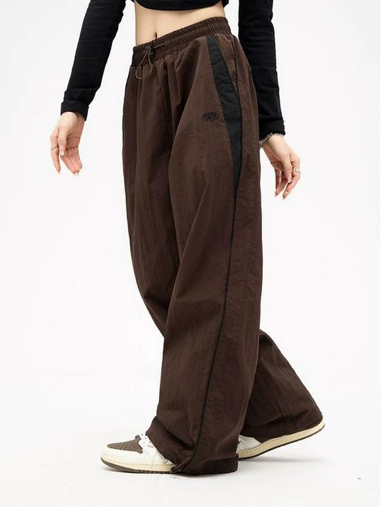Harajuku Retro Hip Hop Joggers: Elastic Waist, High-Waist, Loose Wide Leg Sweatpants