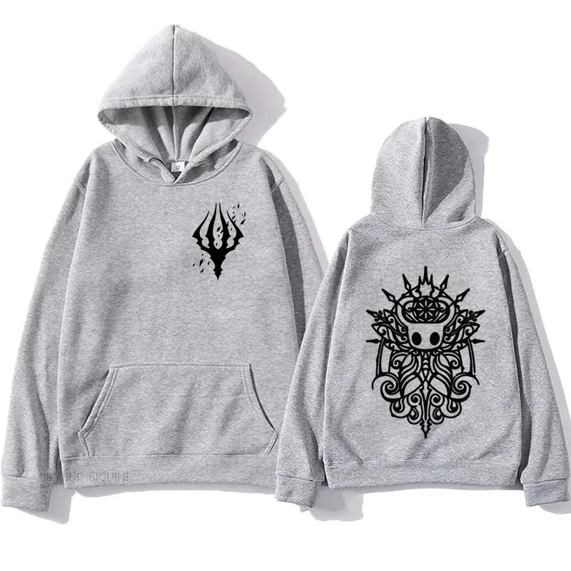 Spiel Hollow Knight Herren Hoodie Herren Damen Lässig Mode Übergroß Frühling Herbst Pullover Sweatshirt Cosplay Kleidung O-Ausschnitt Kapuzenpulli