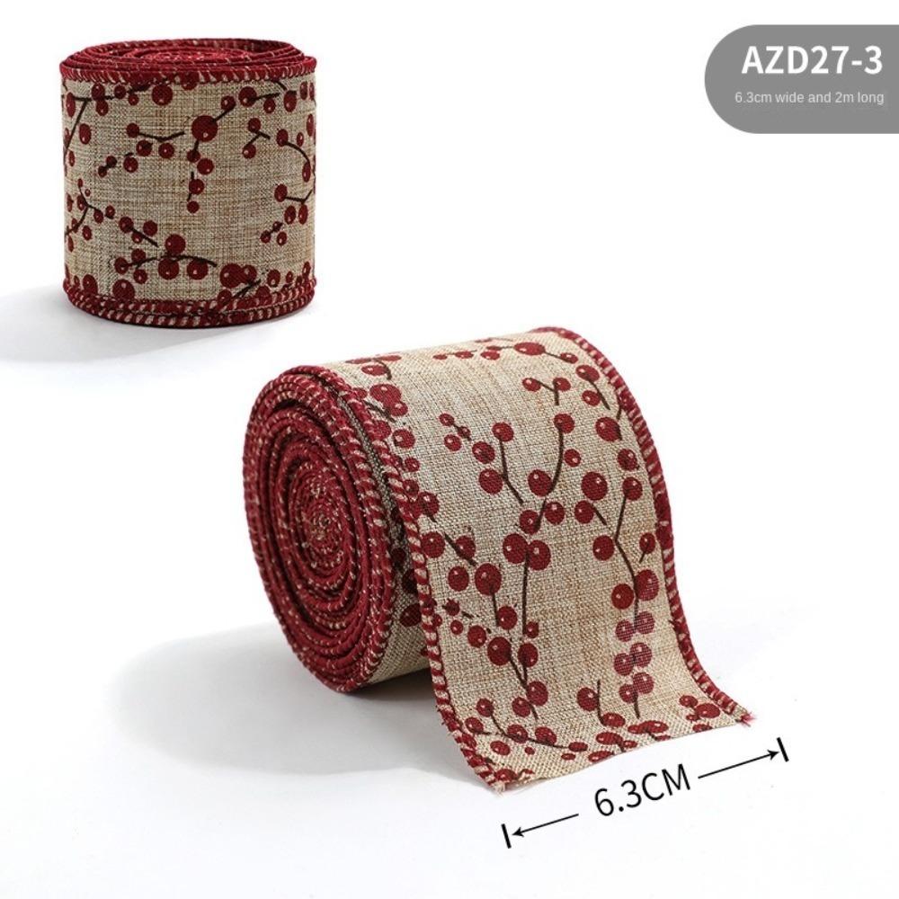 

DIY Fabric Swirl Ribbon 2m Burlap Ribbon New Christmas Ribbon 1