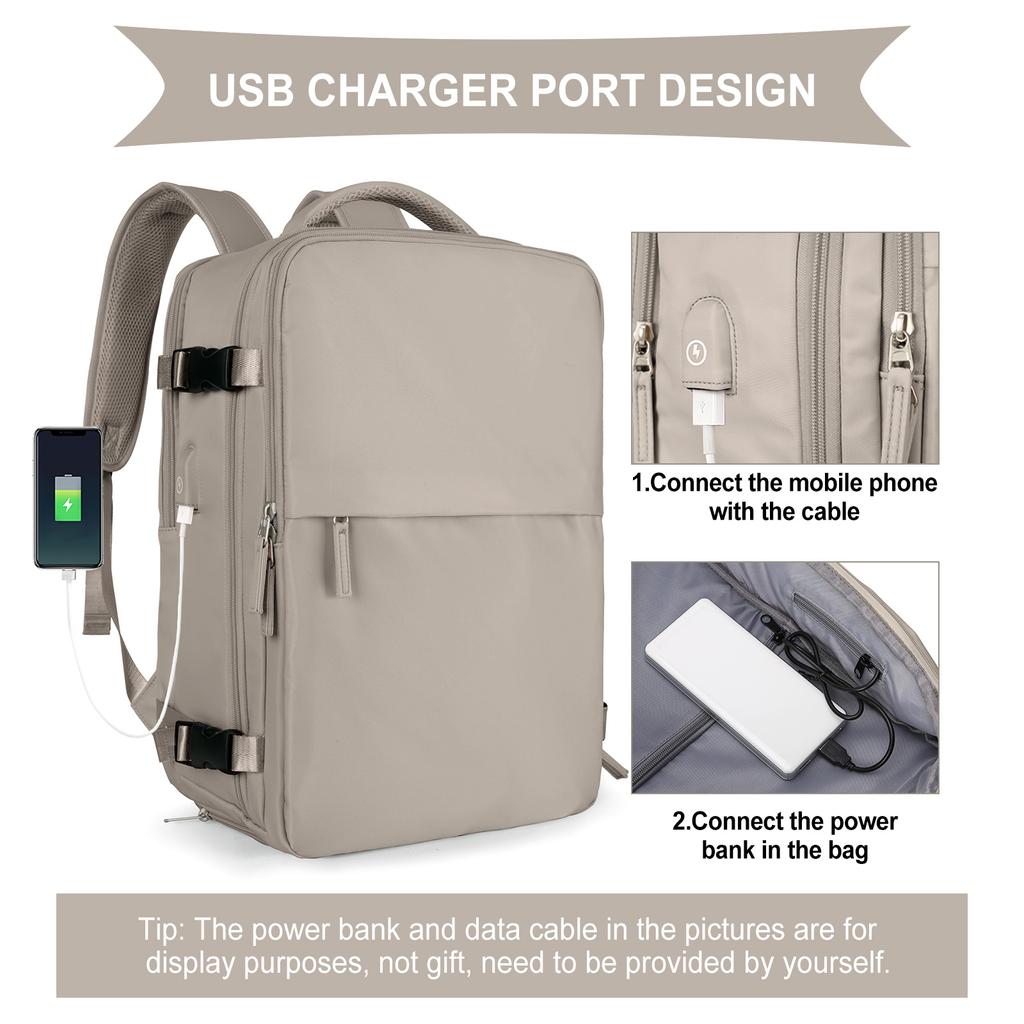 Travel Backpack for Men Women, 40L Flight Approved Carry On Hand Luggage, Anti-Theft Business Laptop Large Daypack Weekender Bag