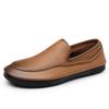 Fashion 2025 New Genuine Leather Men Walking Shoes Casual Business Formal Shoes Fashion Designer Comfy Dress Loafers Driving Lazy Shoes