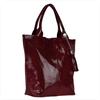 Burgundy Leather Shopper Bag XL Honeycomb