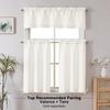 Kurzgardinen im Leinen-Look Küche Wohnzimmer Badezimmer Lichtfilternd Dekoratives Fensterbehang
