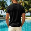 T-shirt décontracté d'été pour homme à manches courtes, col rond, tissu léger, respirant et à séchage rapide, coupe confortable pour les activités de plein air