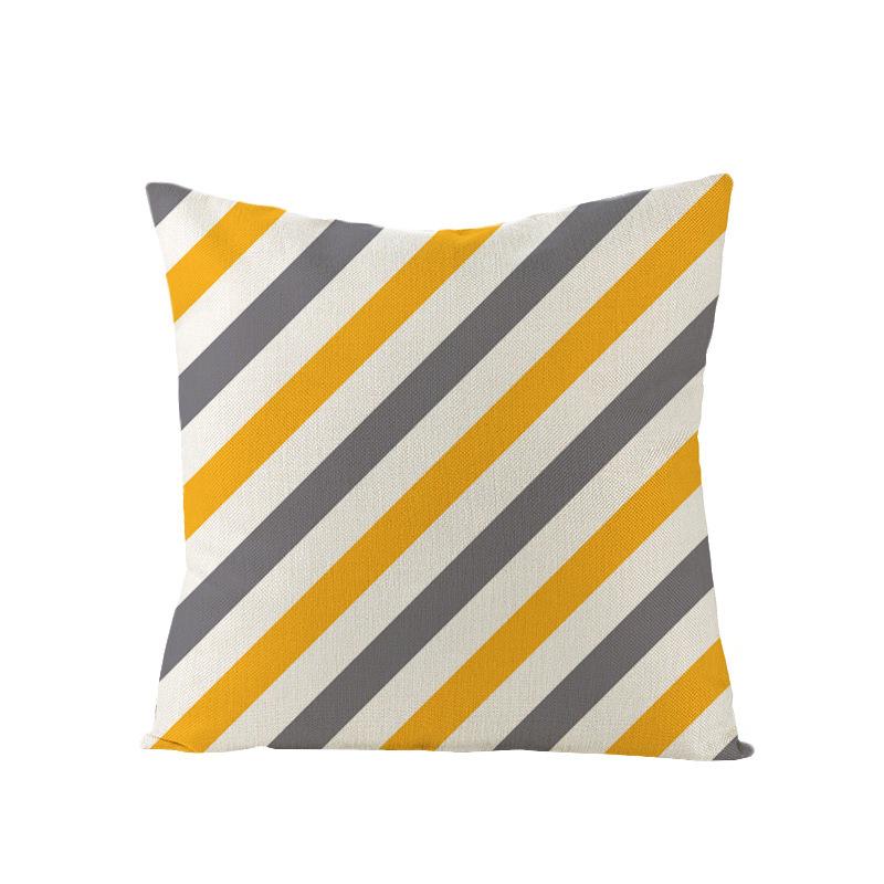 Modern Minimalist Style Linen Pillowcase Household Goods Soft-decorative Sofa Pillowcase Geometric Abstract Pillowcase