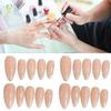 Chinese National Brand Almond-shaped Nail Stickers Pure Color Ice Transparent Design