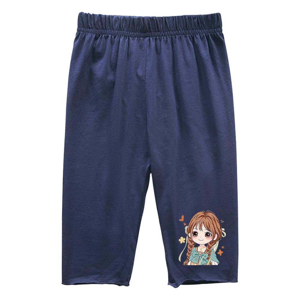 Girls 2026 Summer Cotton Capri Shorts – Lightweight, Elastic Waist, Ideal Base Layer.