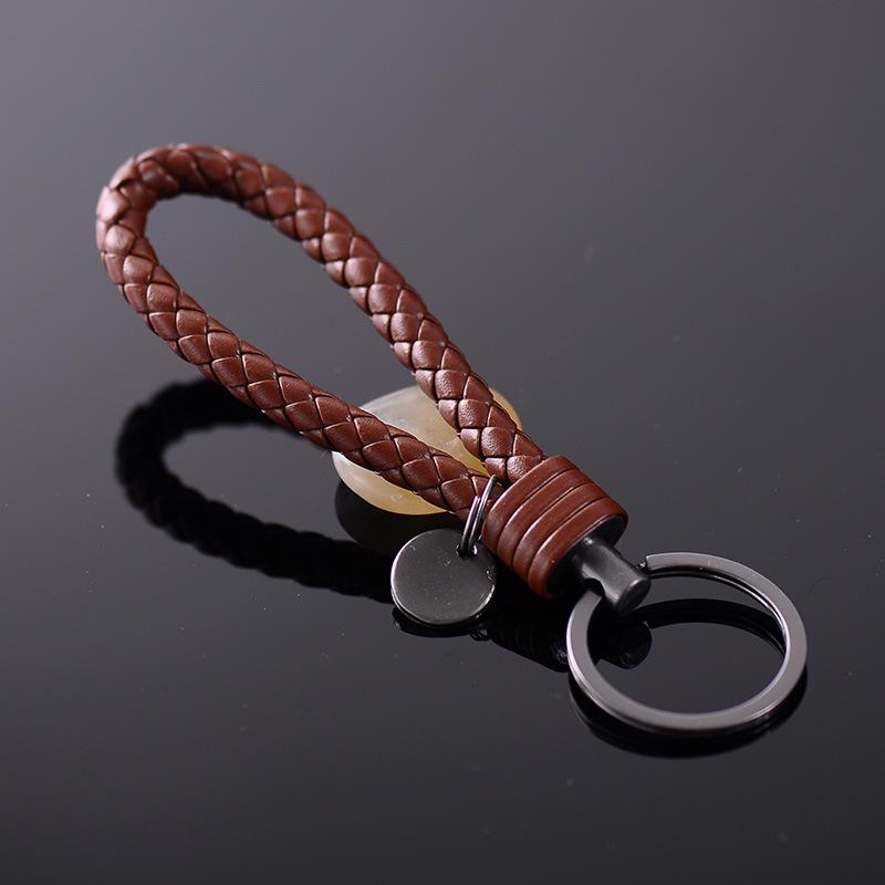 New Creative Tungsten Steel Braided Rope Keychain Leather Key Chain Handmade Doll Pendant Party Gift Small Jewelry