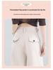 Women's High-Waist Curved Knife Pants - Spring/Autumn 2026, Slimming, Versatile, Straight-Leg, Niche Design.