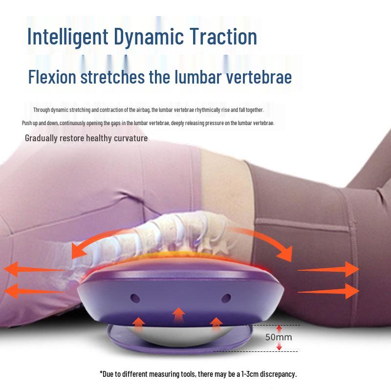 Portable Electric Lumbar Massager with Traction, Heating & Percussion