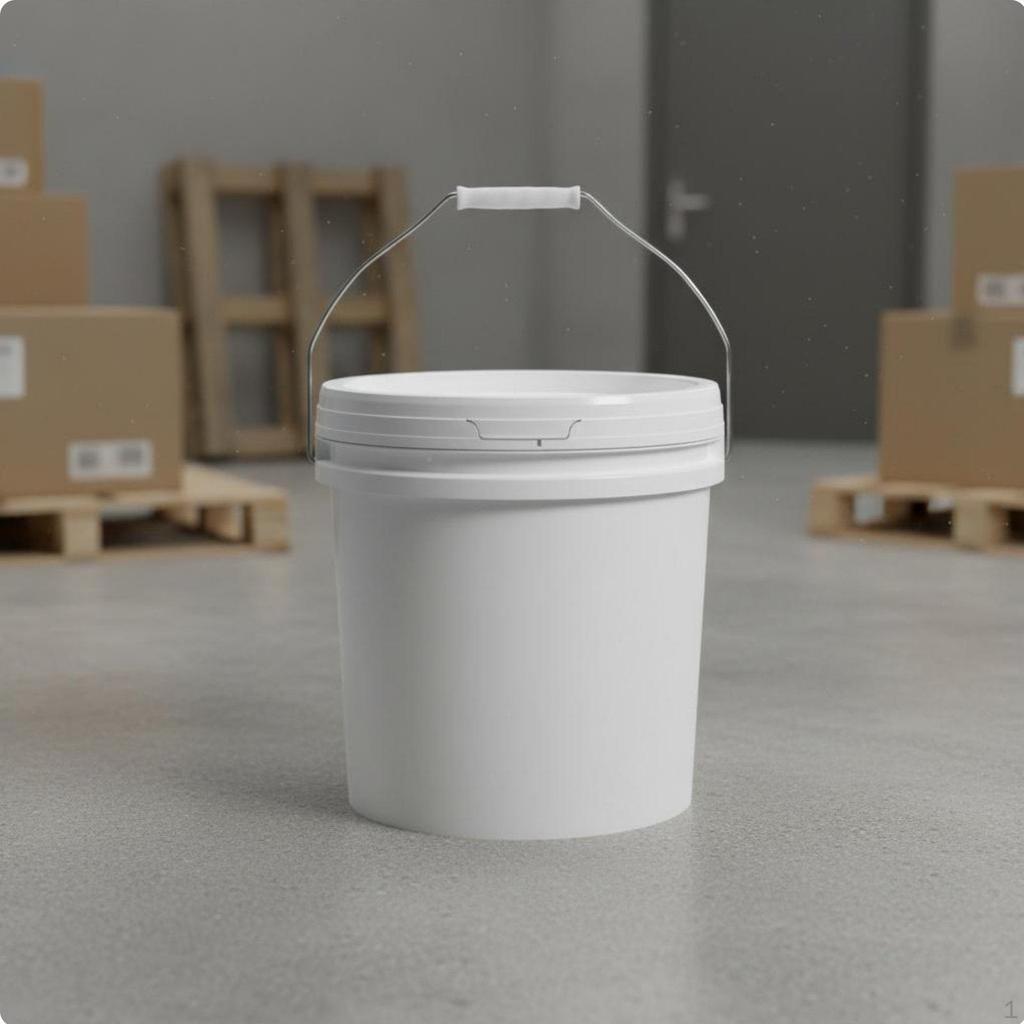 Industrial Bucket with Handle PP Material Pail Reusable Heavy Duty Storage for