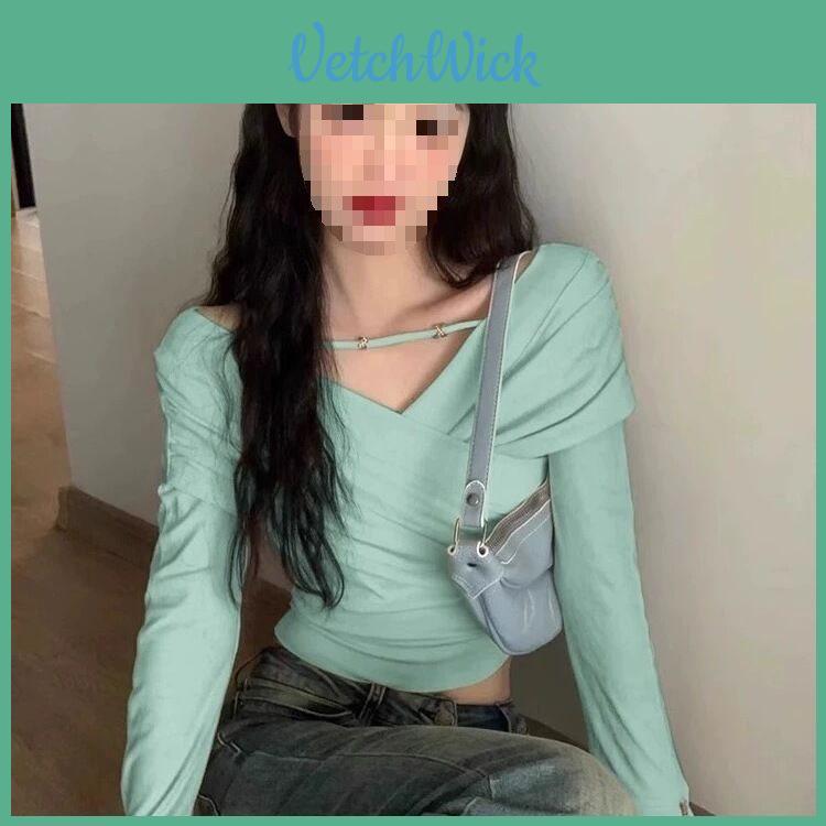 T Shirt Women Spring Oversize V Neck Blouse With Embroidery For Casual Wear