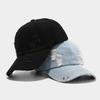 Creative Iron Ring Baseball Cap Hip Hop Sunscreen Hat Versatile Ripped Denim Baseball Hat Outdoor